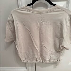 Cream crop top Lululemon